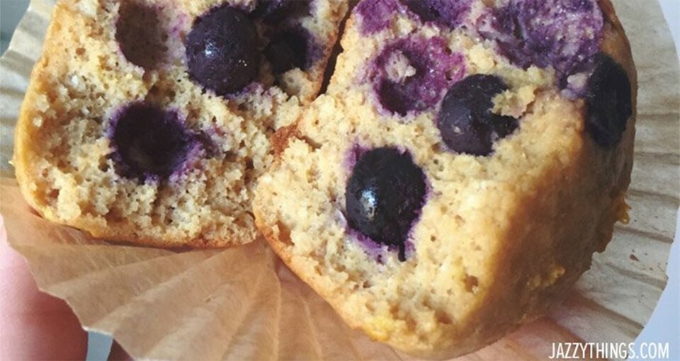 Lemon Blueberry Protein Muffins