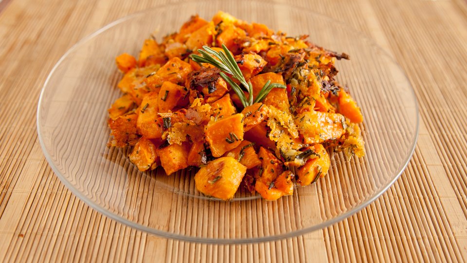 Rosemary Parmesan Roasted Sweet Potatoes