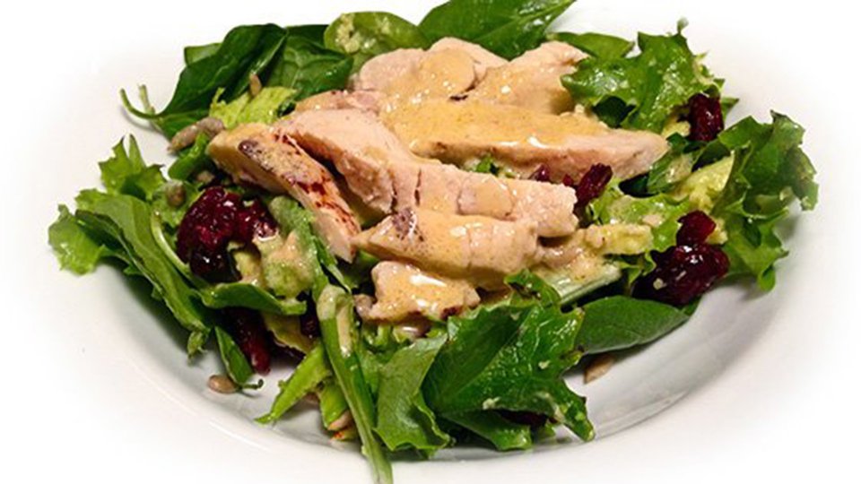 Chicken Avocado Spinach Salad