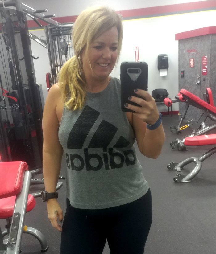 Christy Hare in the gym