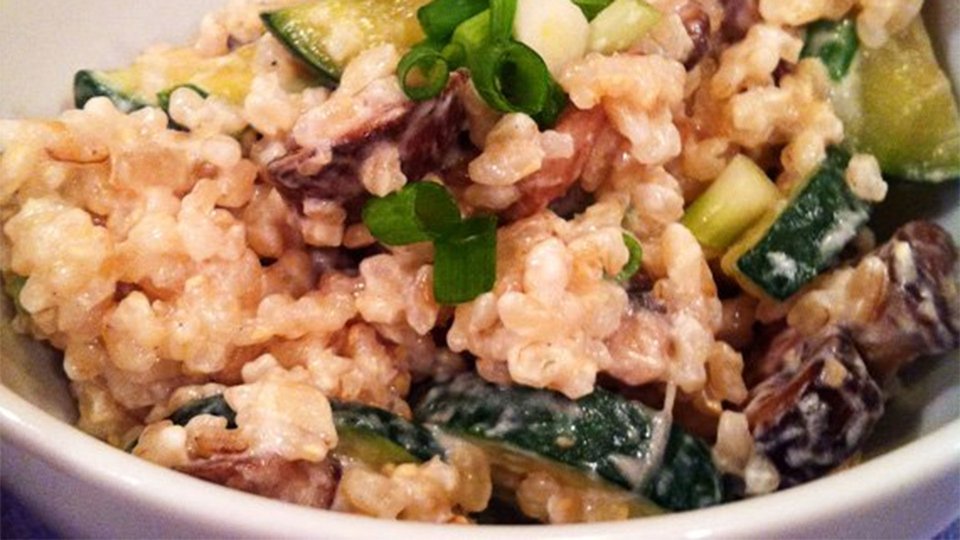 Creamy Zucchini Brown Rice