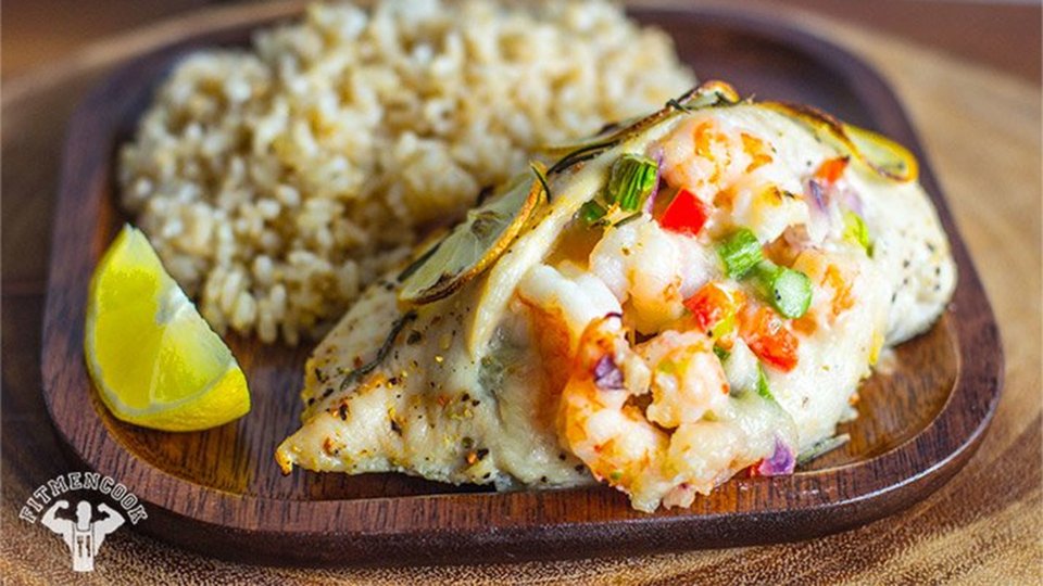 Shrimp-And-Veggie Stuffed Chicken Breast