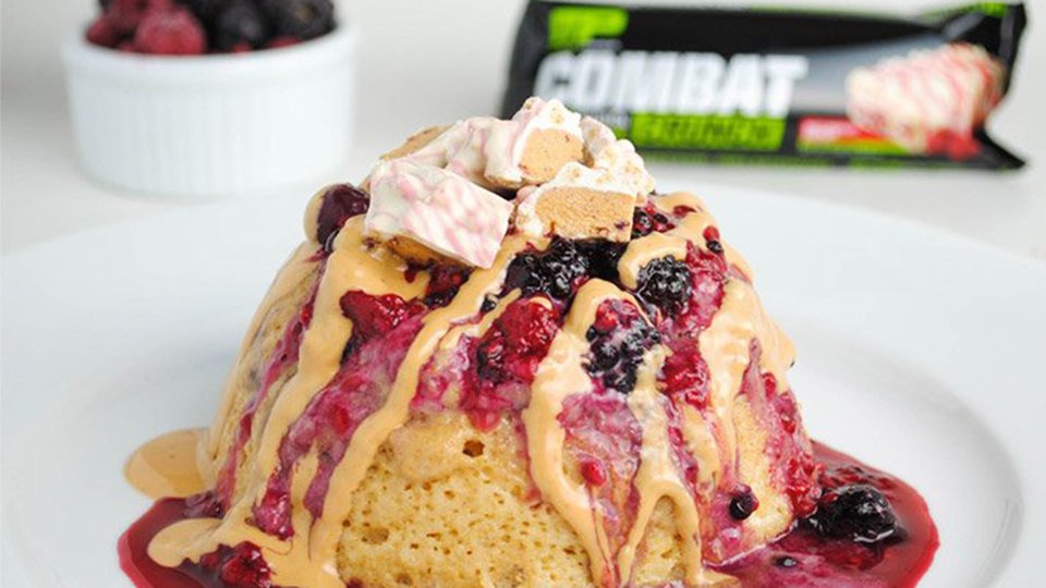 Mixed Berry Protein Cake