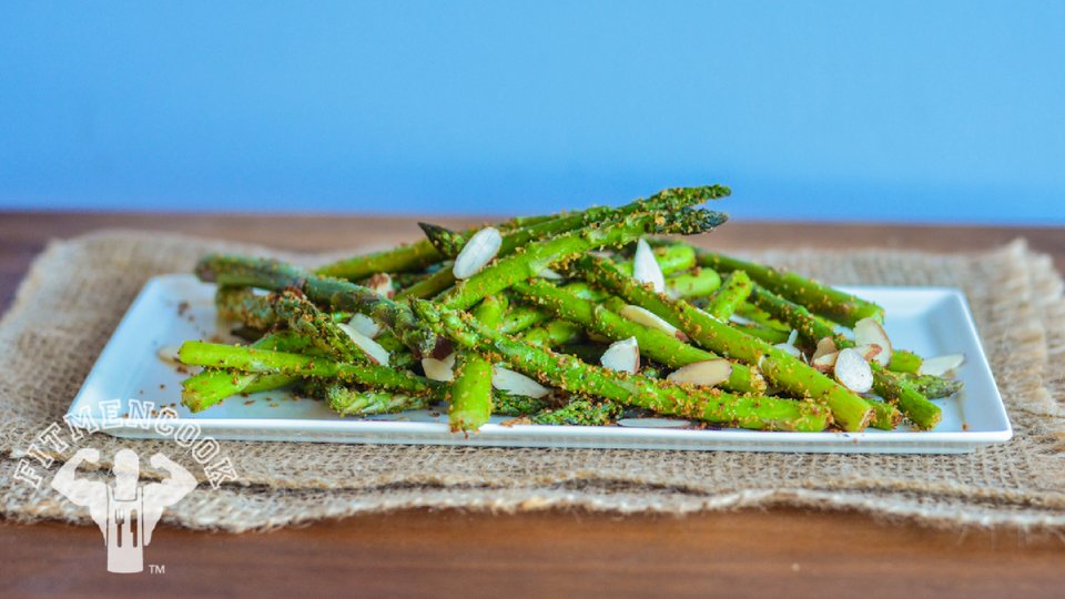 Asparagus With Panko Parmesan Almonds