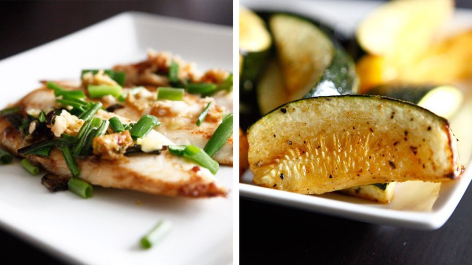 Ginger Garlic Tilapia with Summer Squash Wedges