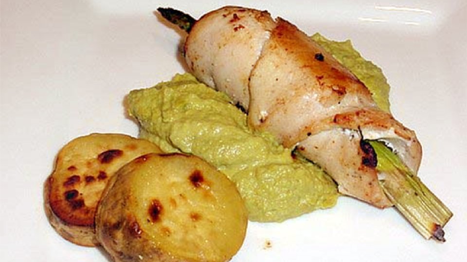 Grilled Chicken Asparagus Rolls