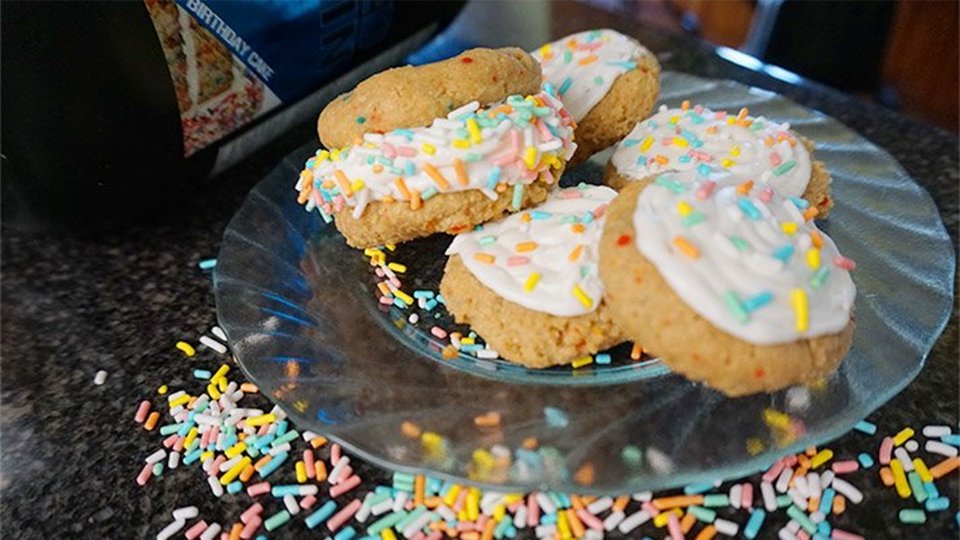 Stacked Birthday Cake Cookies