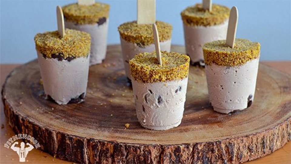 Chocolate Protein Cheesecake Popsicles