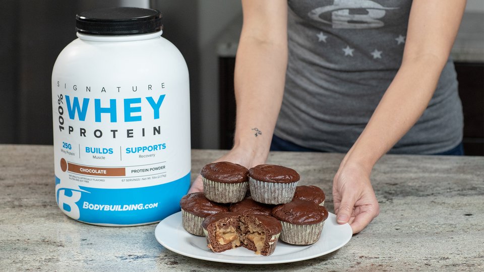 Signature Chocolate Peanut Butter Protein Cupcakes