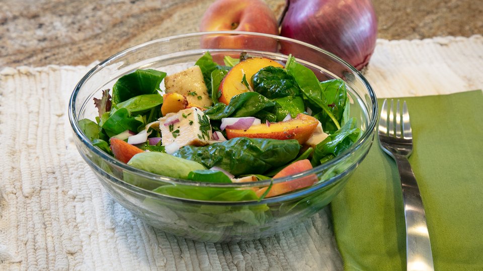 Sweet Peach and Chicken Salad