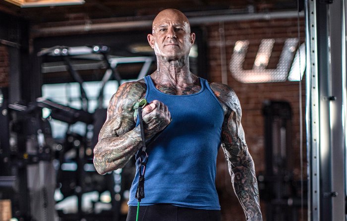 Jim Stoppani using bands