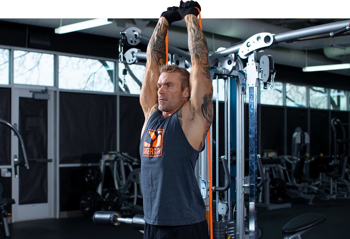 Band Overhead Triceps Extension