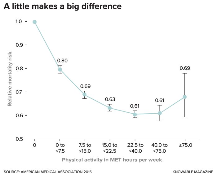 Physical Activity in MET hours per week chart