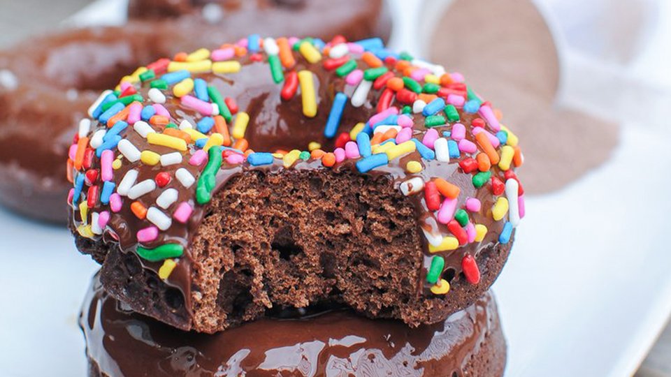 Double-Chocolate Protein Doughnuts