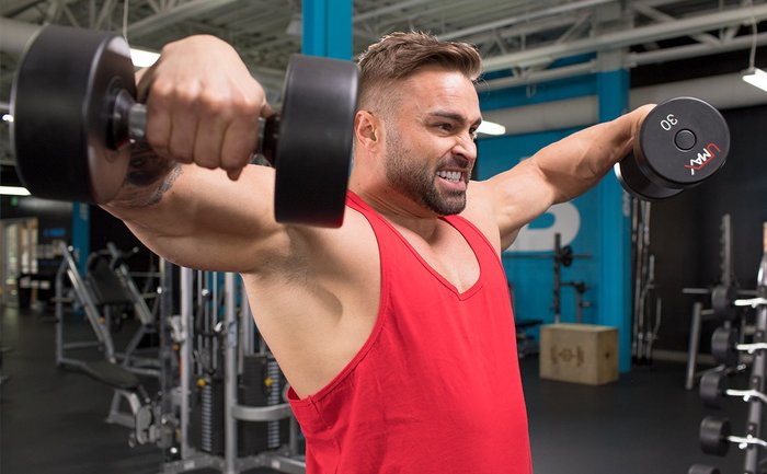 Jason Poston shoulder exercise. 