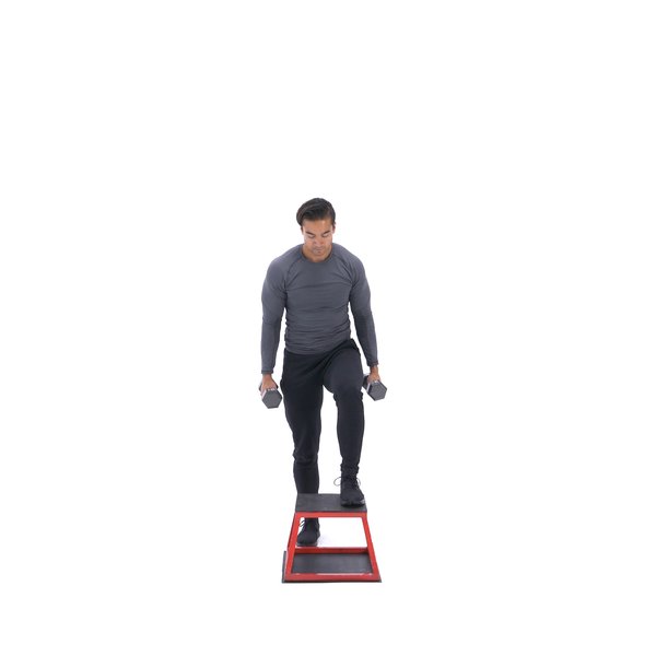 Dumbbell step-up thumbnail image