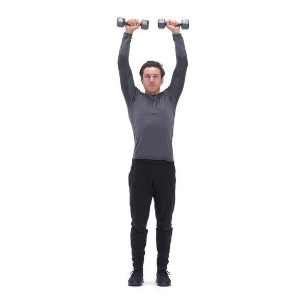 Overhead dumbbell front raise thumbnail image