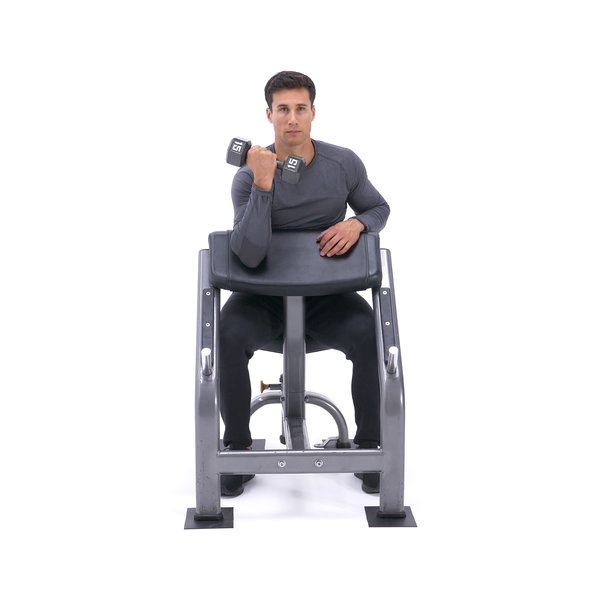 Single-arm dumbbell preacher curl thumbnail image