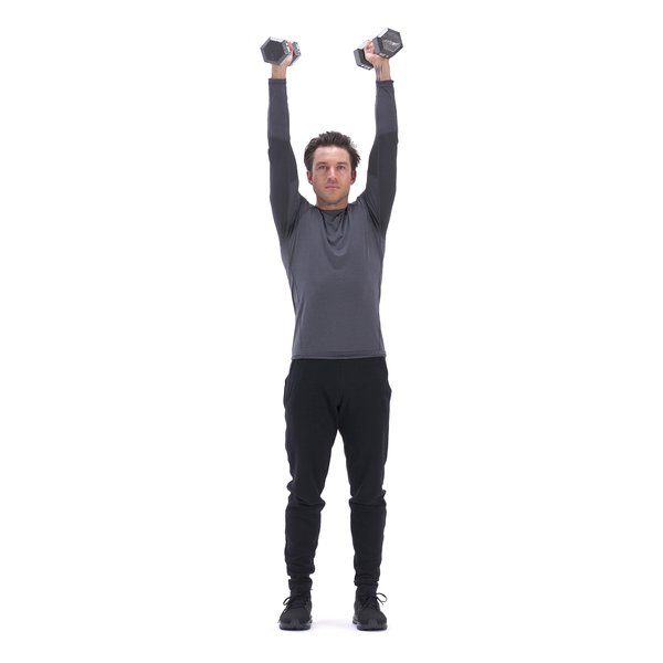 Standing palms-in shoulder press thumbnail image