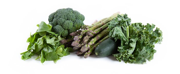 Nitrates: baby spinach, broccoli, asparagus, cucumber, and lettuce