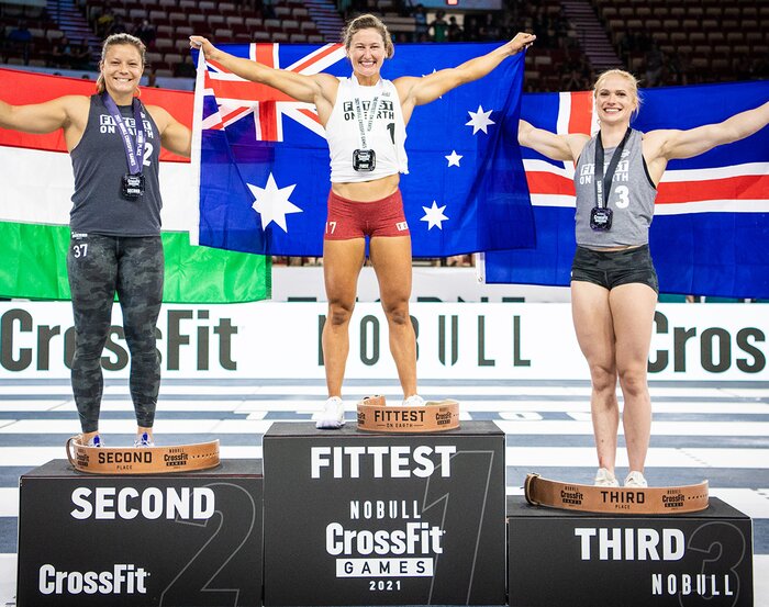 The womens podium