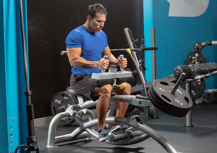 Machine seated calf raise