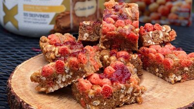 PB&J Cookie Butter Protein Cereal Treats