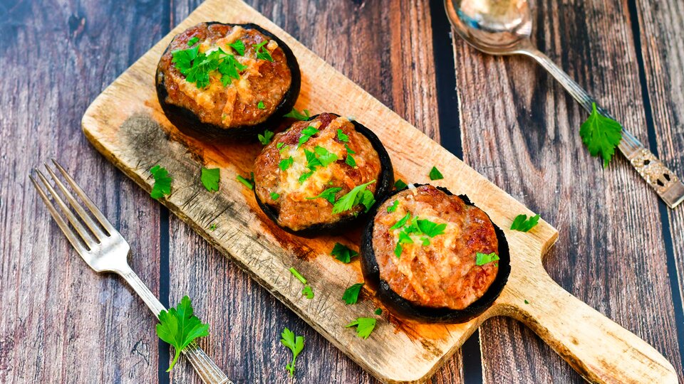 Stuffed Portobello Caps