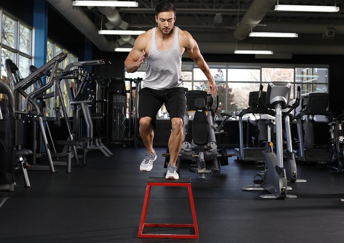 Side-to-side box jumps