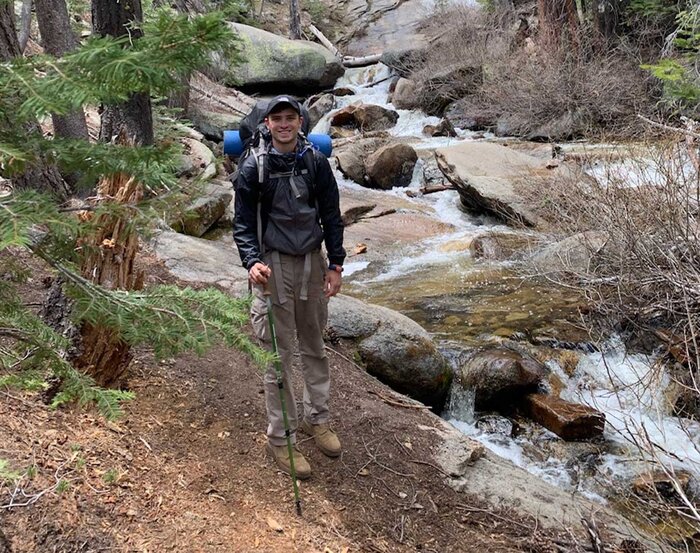 Hayden Hendricks rock climbing