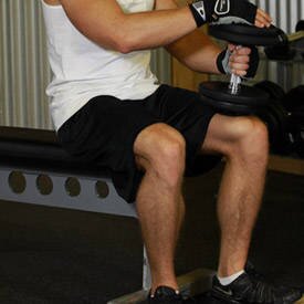 Dumbbell Seated One-Leg Calf Raise thumbnail image