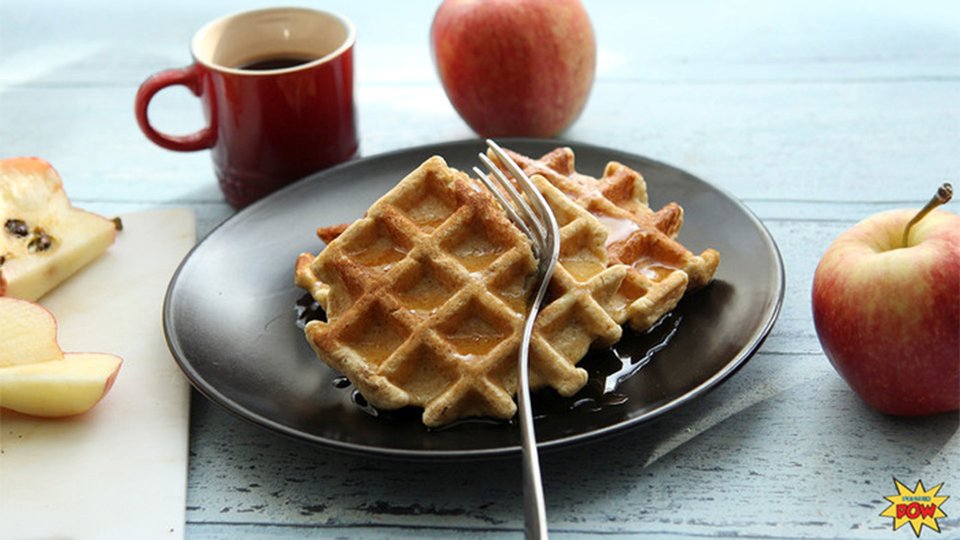 Apple Pie Protein Waffles