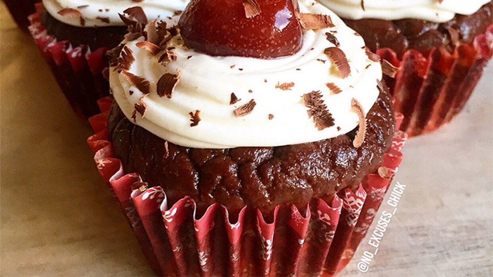 Black Forest Protein Cupcakes