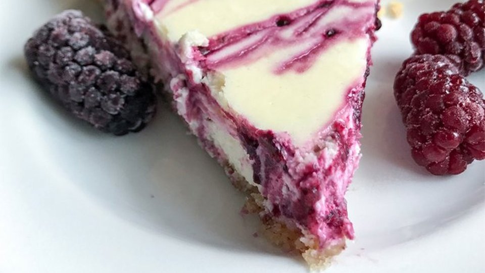 Blackberry Protein Cheesecake