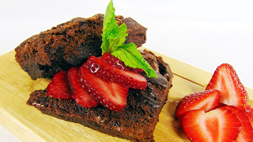 Chocolate Avocado Protein Brownies