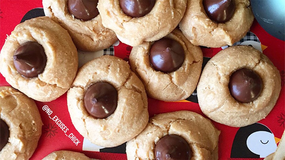 Chocolate Peanut Butter Protein Blossoms