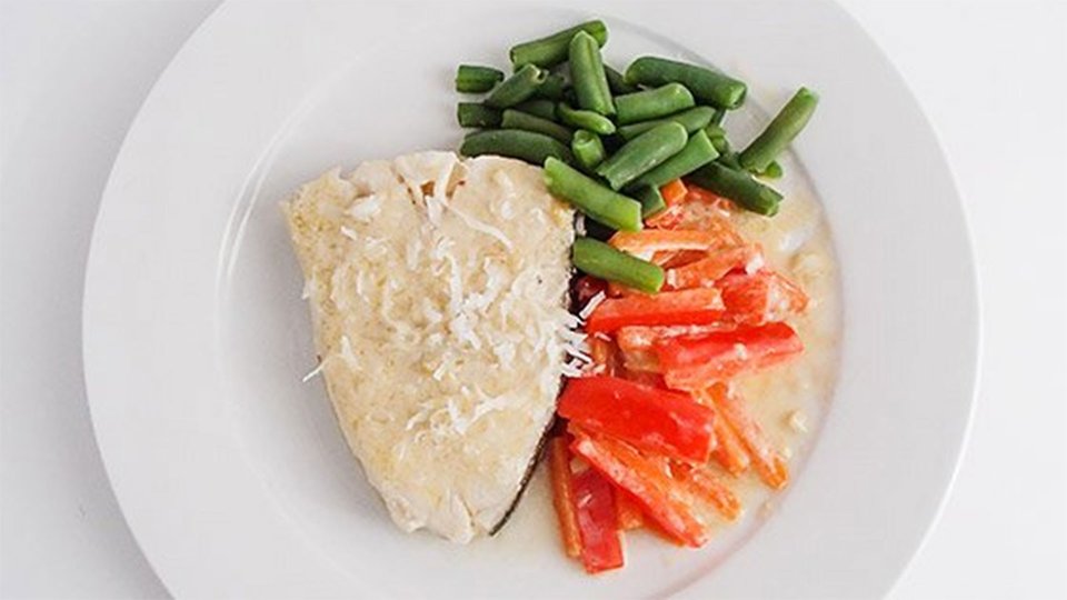 Coconut Halibut With Green Beans