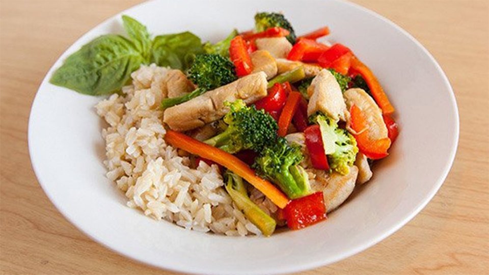 Ginger Basil Chicken And Rice