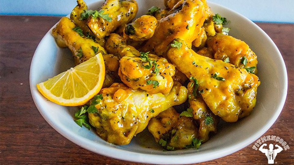 Golden Mustard Wings (With A Lil' Curry)
