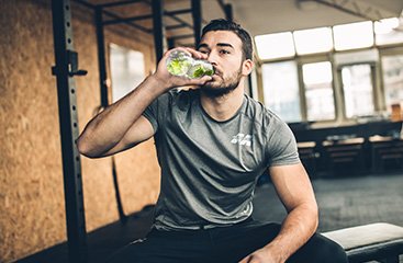 Athlete Taking A Drink