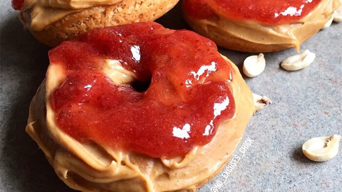 Peanut Butter And Jelly Protein Donuts