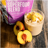 Organic Superfood Blend Shake with Peaches