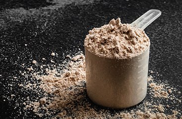 Scoop of protein powder