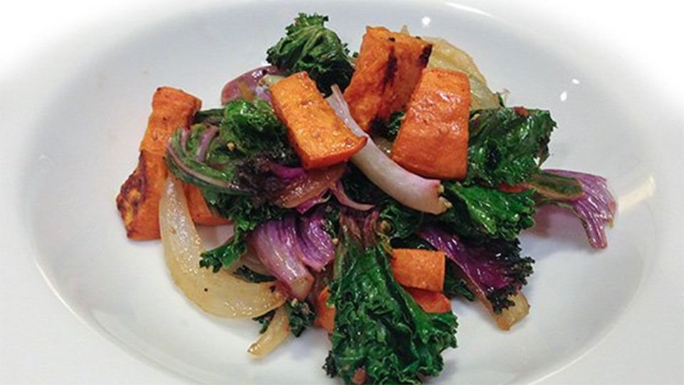 Roasted Sweet Potato And Kale Salad